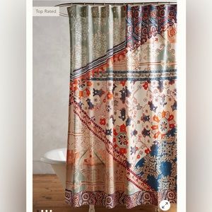 Anthropologie Risa Organic Cotton Shower Curtain